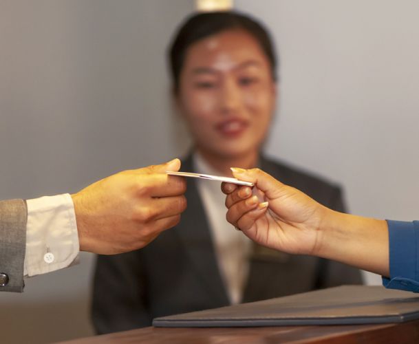 Front desk at hotel roadhouse
